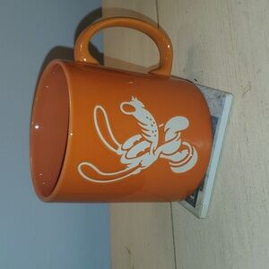 Vintage Disney Pluto Dog Character Coffee Mug Large 16oz Coffee Tea Orange